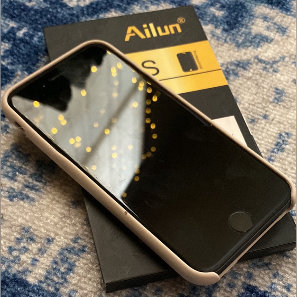 64GB iPhone 8 + Pink Case + Screen Protectors